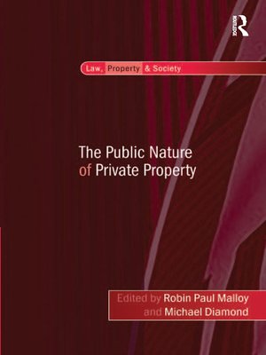 cover image of The Public Nature of Private Property